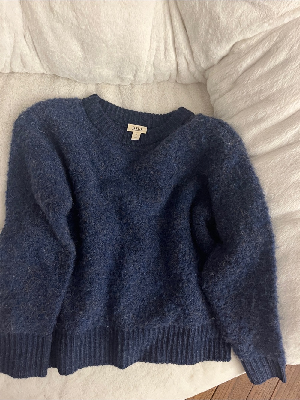 A.P.C. Dark Navy Fuzzy Crewneck Sweater